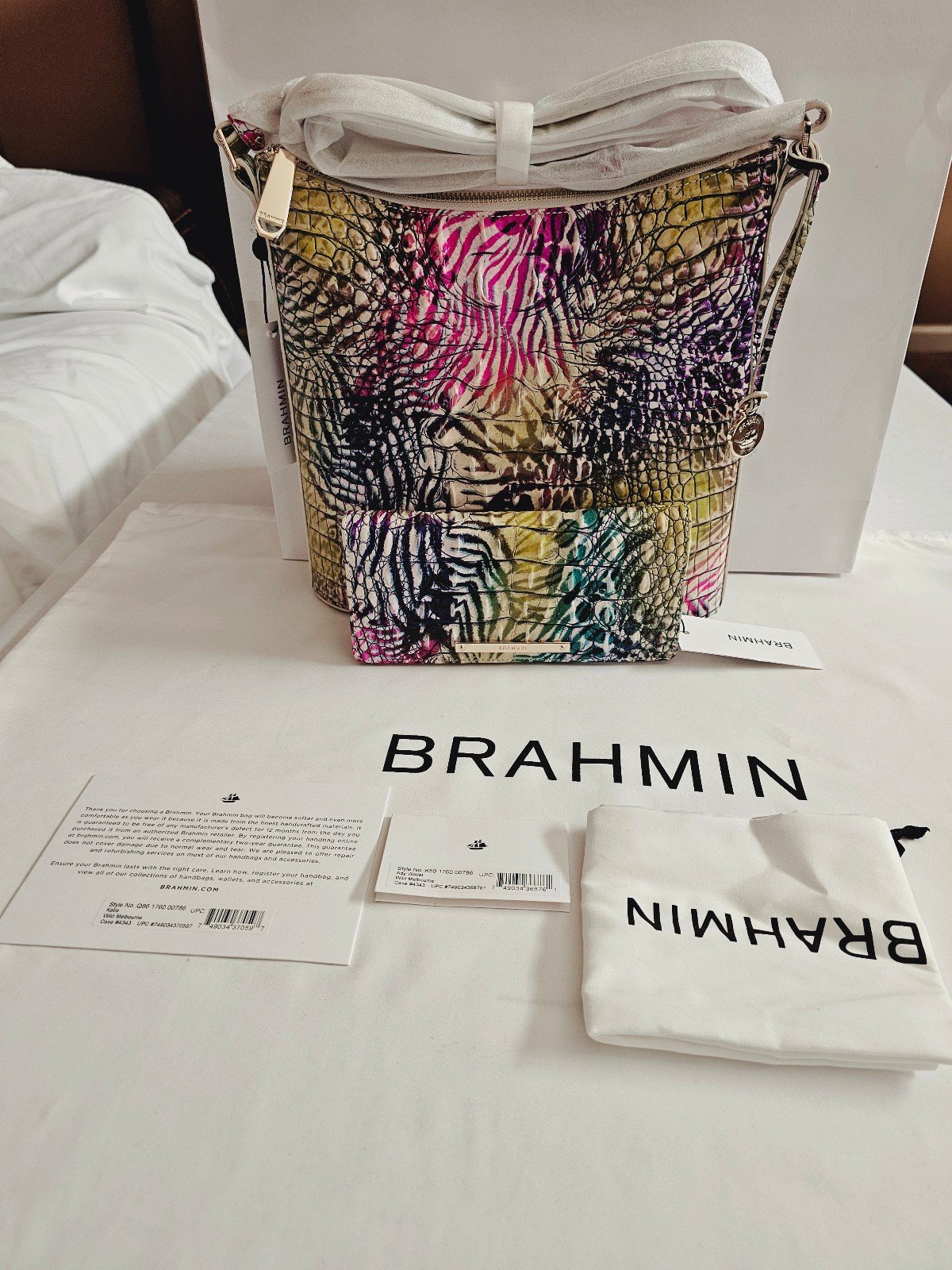 NWT Brahmin Wild Melbourne Katie Crossbody W/Ady Wallet