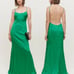 REFORMATION NWT US8 ALLIUM Backless Silky Maxi Dress in Green NEW
