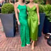 REFORMATION NWT US8 ALLIUM Backless Silky Maxi Dress in Green NEW
