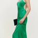 REFORMATION NWT US8 ALLIUM Backless Silky Maxi Dress in Green NEW