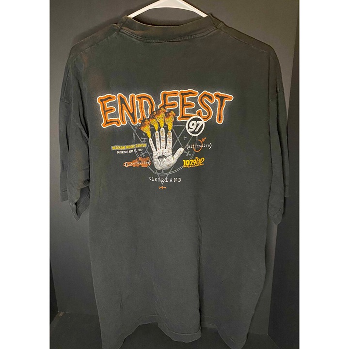 Vtg 90s End Fest 1997 Concert T Shirt Mens 2XL Cleveland Ohio Y2K RARE