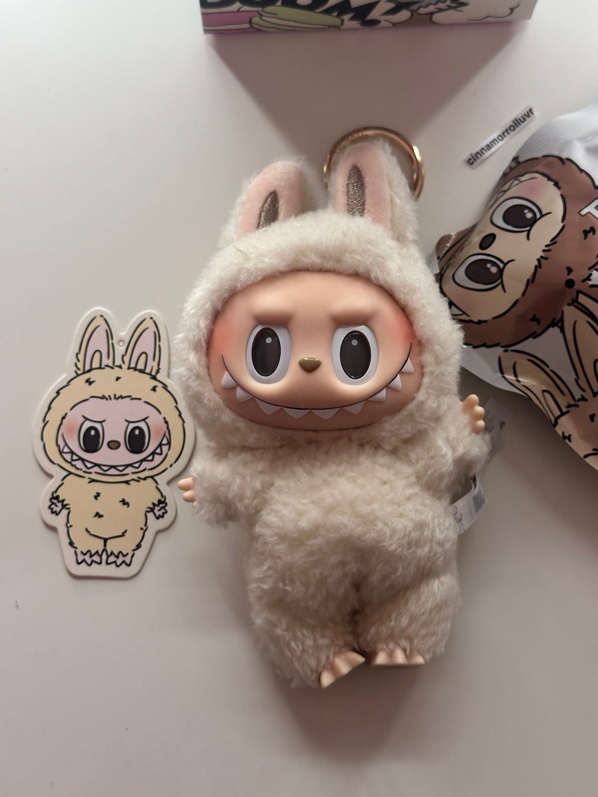 POPMART AUTHENTIC Labubu Exciting Macaron ‘Soy Milk’ Vinyl Plush Pendant