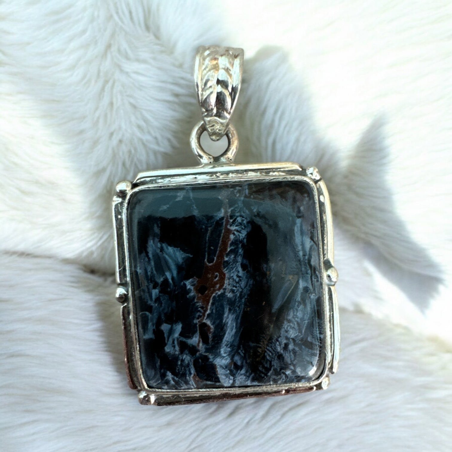 Blue Pietersite Solid 925 Sterling Silver Pendant