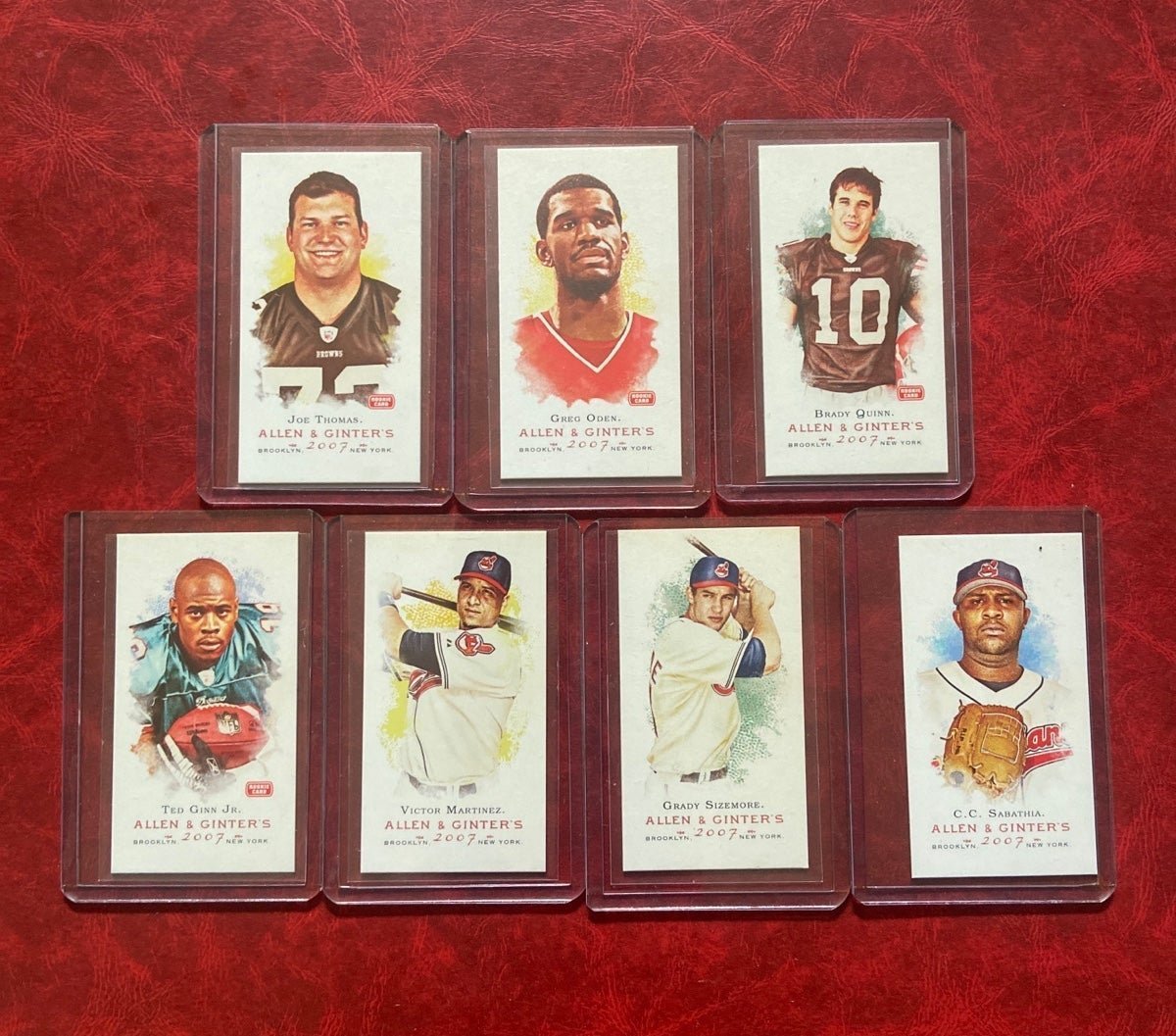 2007 Topps ALLEN & GINTER National Card Convention MINI SET JOE THOMAS ODEN RC+