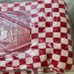 1-NWT COZY KNIT FEATHER WEIGHT CHECKERED RED, PINK THROW BLANKET