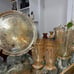 Vintage Jeanette Glass Company Louisa Floragold Pitcher With Tray & 8 Glasses