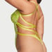 NWT Victoria’s Secret Floral Embroidery Unlined Crotchless Teddy Yellow SMALL
