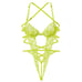 NWT Victoria’s Secret Floral Embroidery Unlined Crotchless Teddy Yellow SMALL