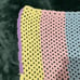 Beautiful Handmade Crochet Pastel Baby Blanket Afghan - 65 X 45