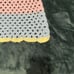 Beautiful Handmade Crochet Pastel Baby Blanket Afghan - 65 X 45