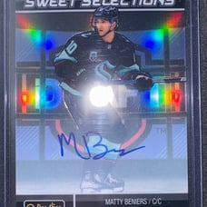 2022-23 O-Pee-Chee Platinum Matty Beniers Rainbow Auto Hockey Card NHL