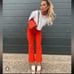 ZARA Orange mini flare pants