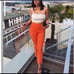 ZARA Orange mini flare pants