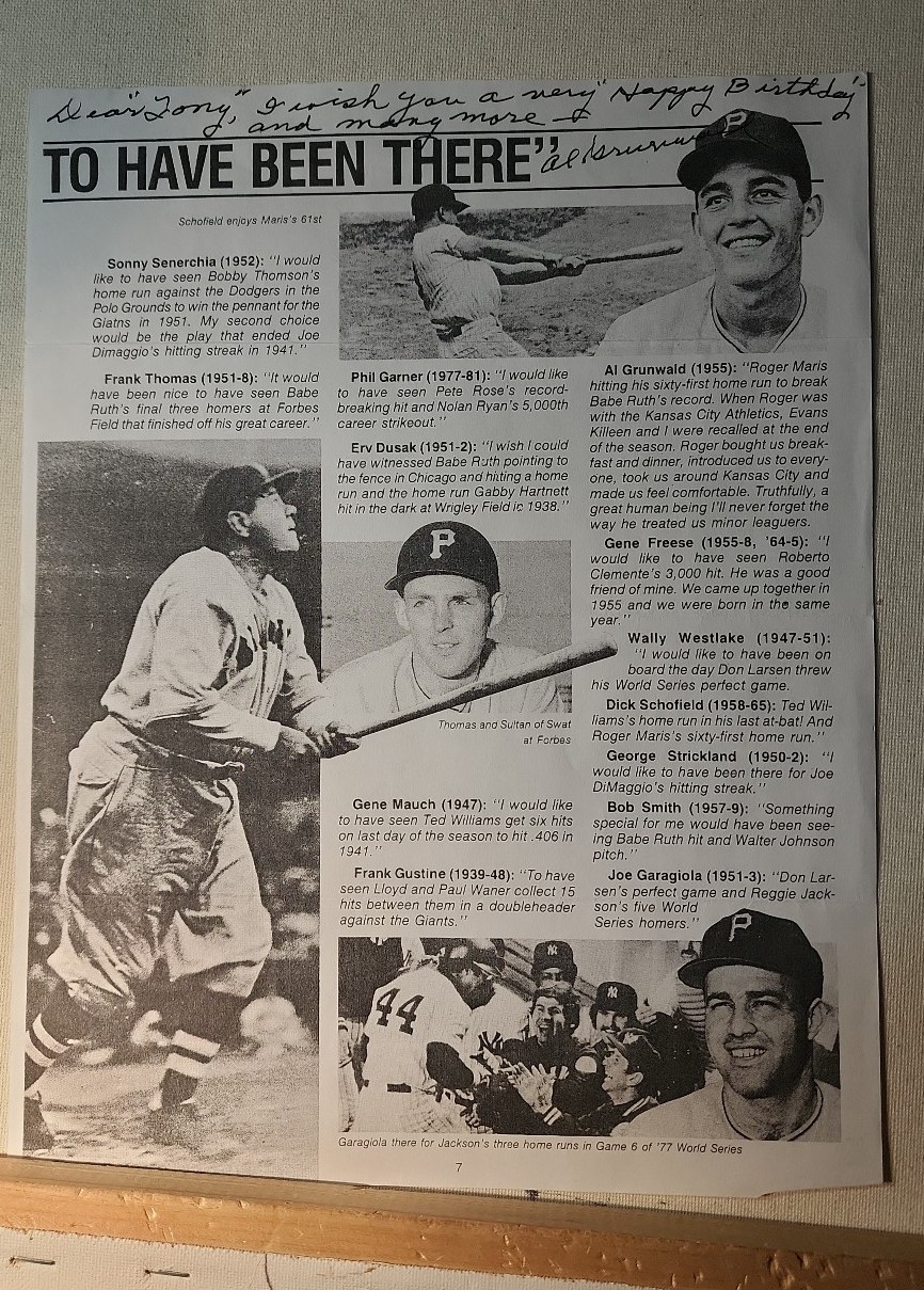 Al Grunwald Al Grunwald Signed Index Card Autographed article great hitters