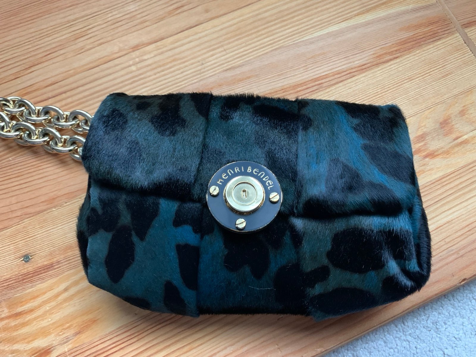 Henri Bendel Wristlet Clutch Faux Fur