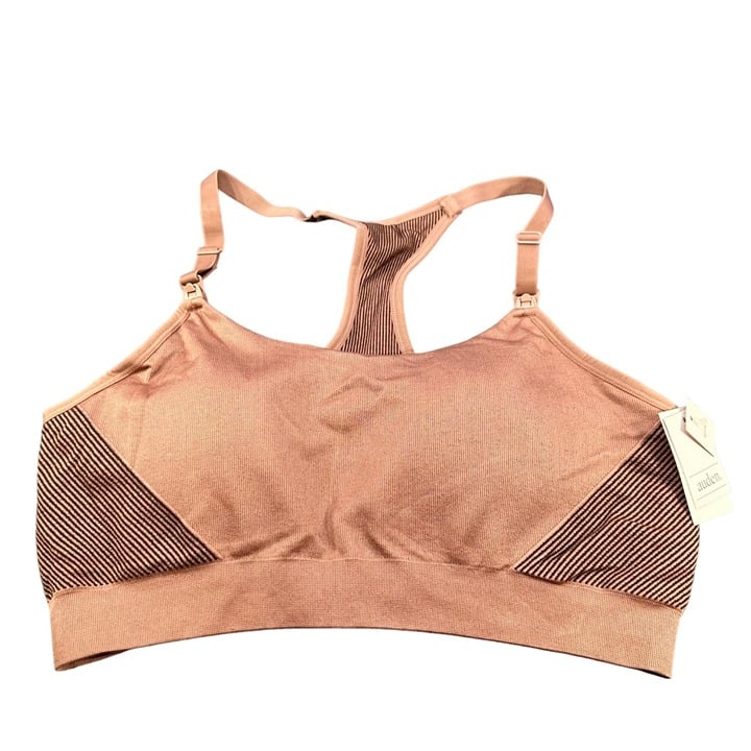 Auden Women's Size XL Nursing Bra Yoga Lightly Lined Mauve Burgundy New