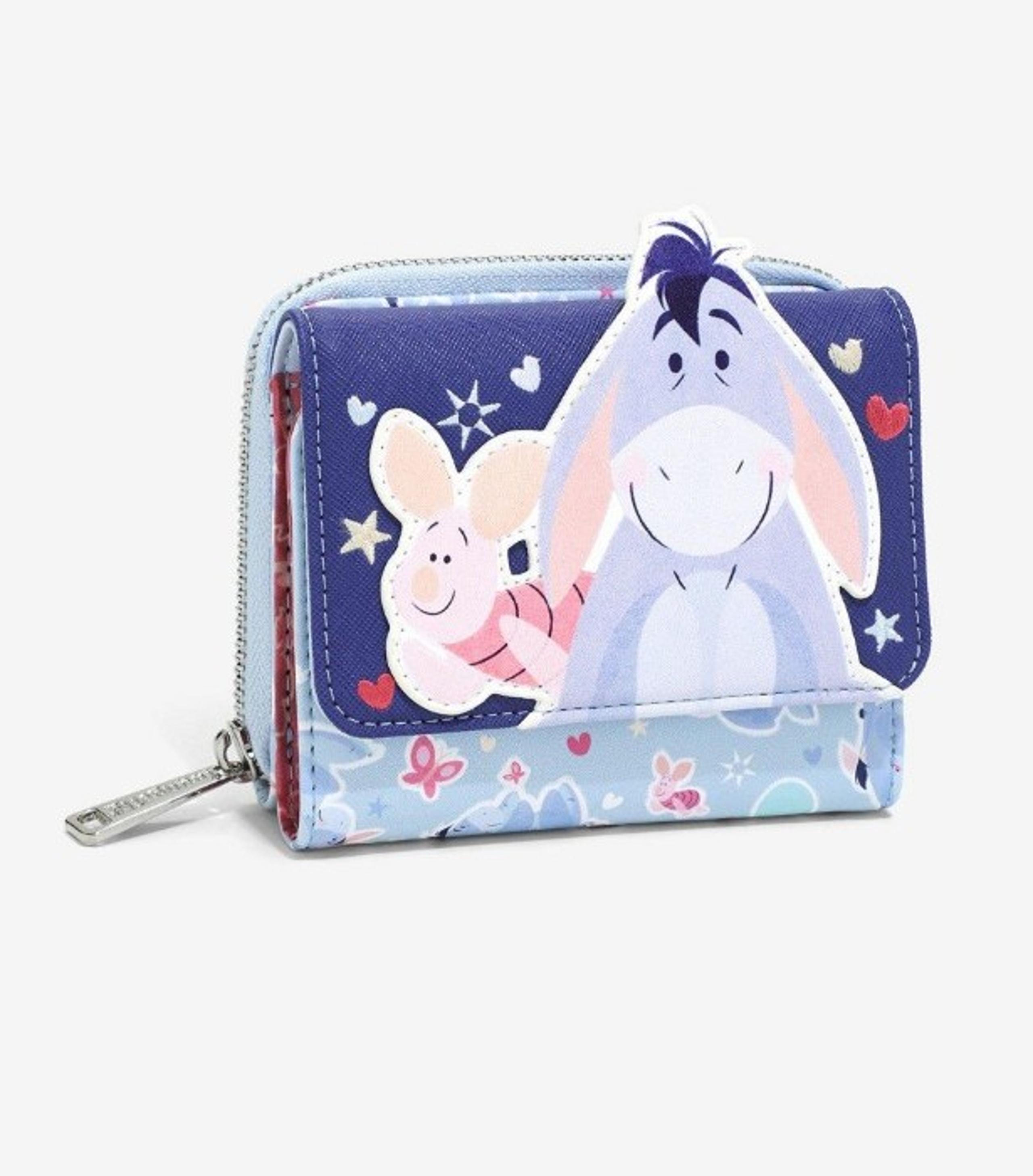 New Women's Loungefly Disney Winnie The Pooh Eeyore & Piglet Butterfly Wallet