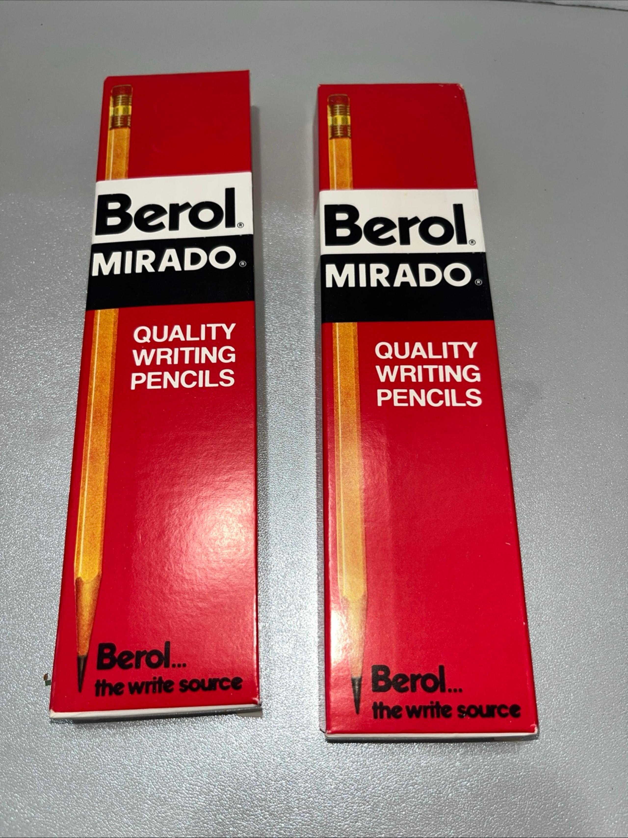 Vtg Berol Mirado No 174-2  Unsharpened Medium Soft Writing Pencils 2 BOXES OF 12