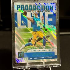 2023 Donruss Justin Herbert Production Line Lava JERSEY MATCH #10/10