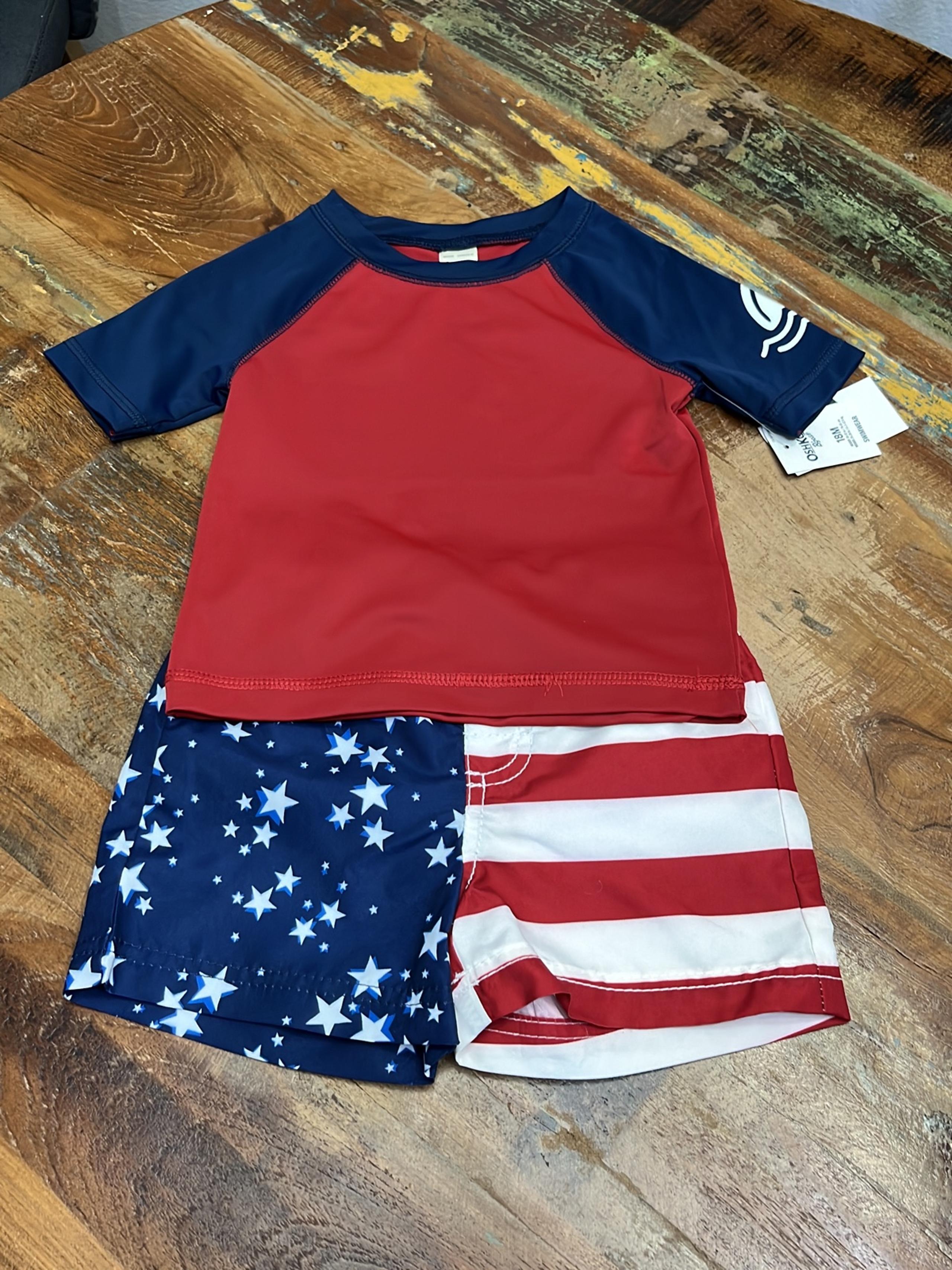NWT Boys Osh Kosh 2 Piece Swim Set