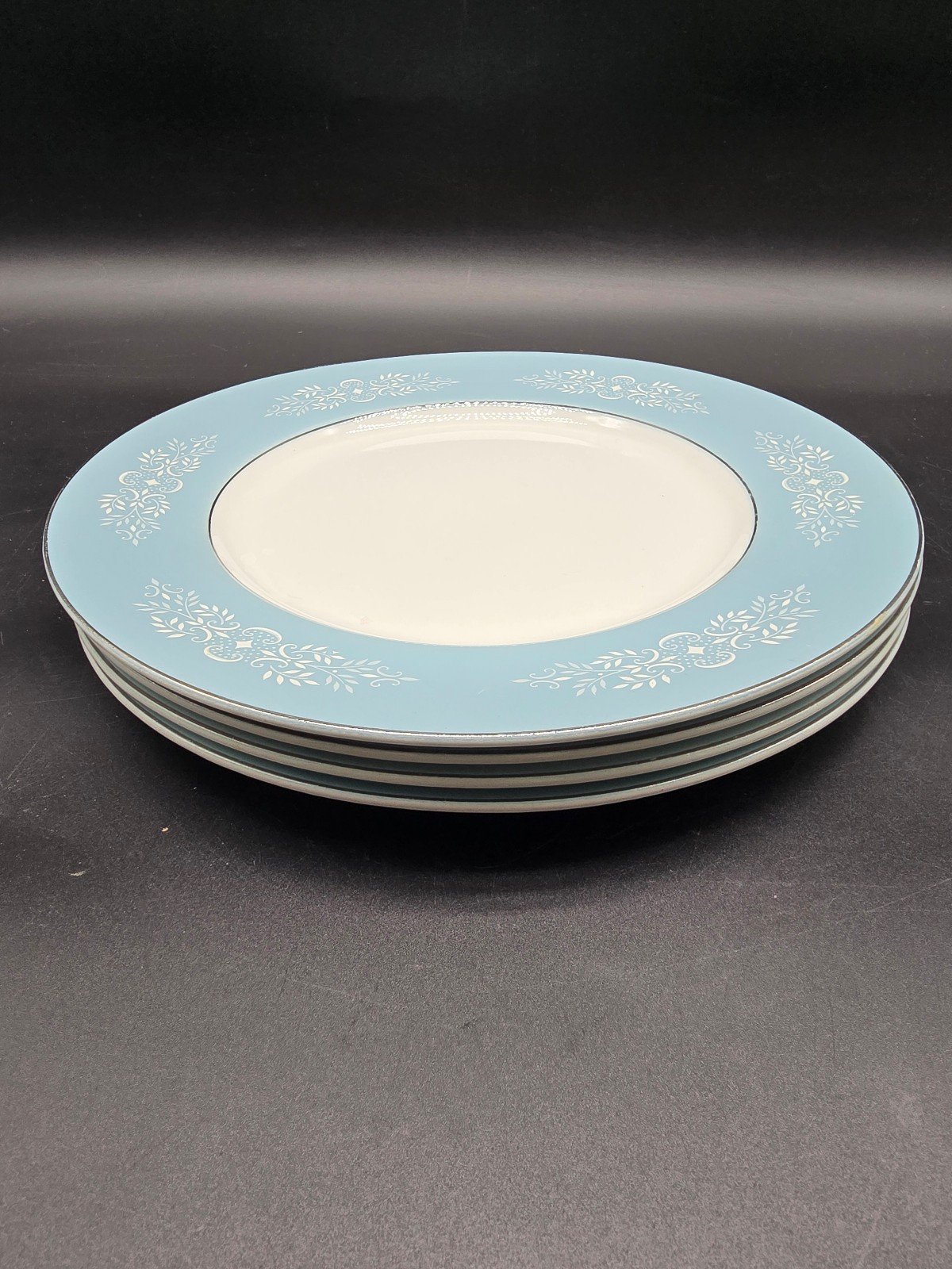 W.H. Grindley & Co., Satin-White Ironstone, Fleurette Pattern, Set of 4