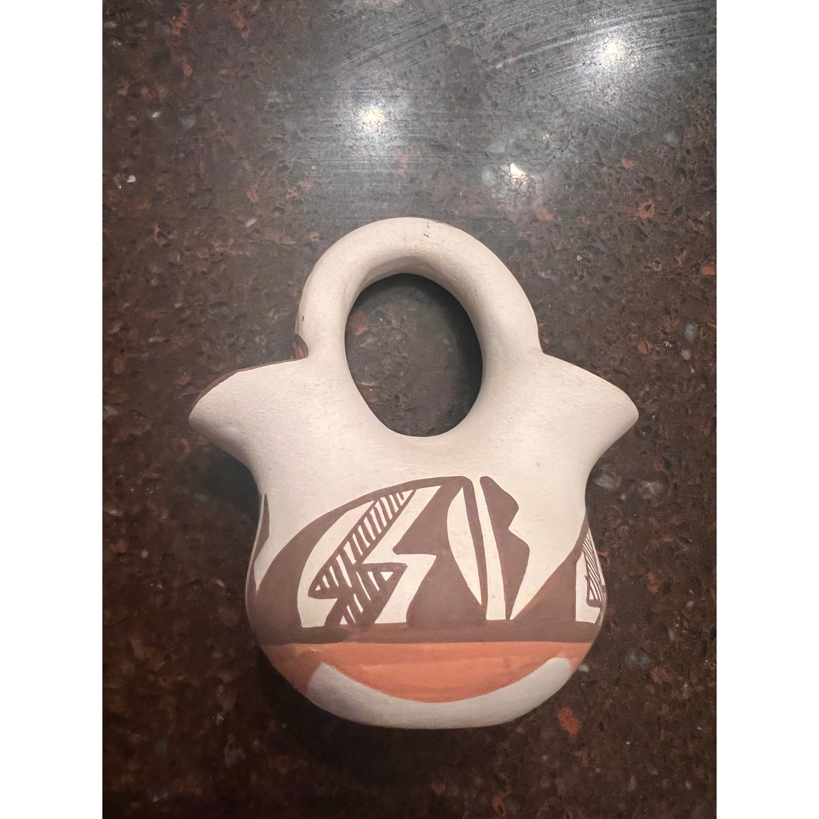 Vintage Miniature Wedding Vase by Stella Teller of Isleta Pueblo New Mexico