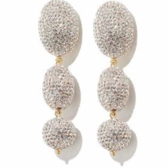 NWOT Lele Sadoughi crystal linear earrings