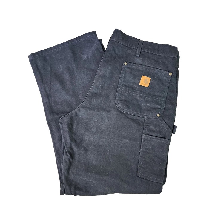 Carhartt B136 38x30 (Actual 37x28) Double Knee Pants Black Duck Canvas Dungaree
