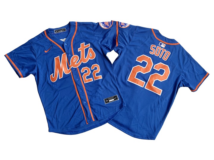 Men's New York Mets Juan Soto 22# Blue Home Limited Player Jersey Size:XXL