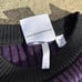 The Ragged Priest purple rib knit cutout front long sleeve top