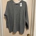 Torrid Women’s Heather Grey Pullover Sweater with Satin Bow Size 1
