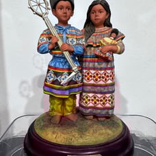 Seminole Native American sculpture from Pemayetv Emahakv charter school art