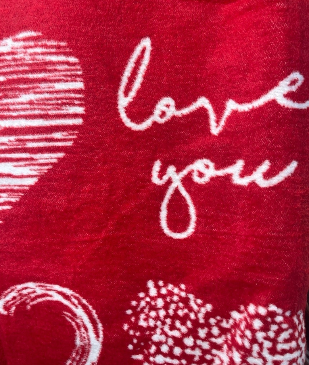 Valentine’s red heart blanket Docifil