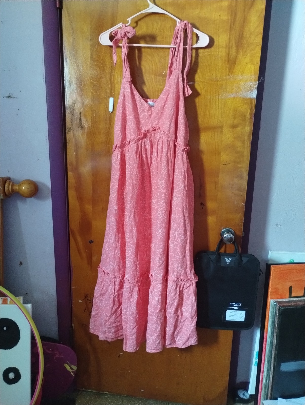 Flowy Koral Floral dress for Spring and Summer