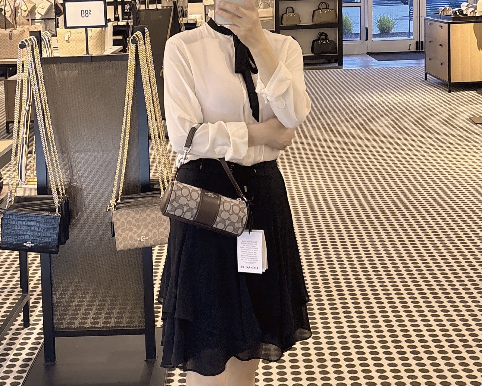 NWT COACH Nolita Barrel Bag In Signature Jacquard Silver/Oak/Maple