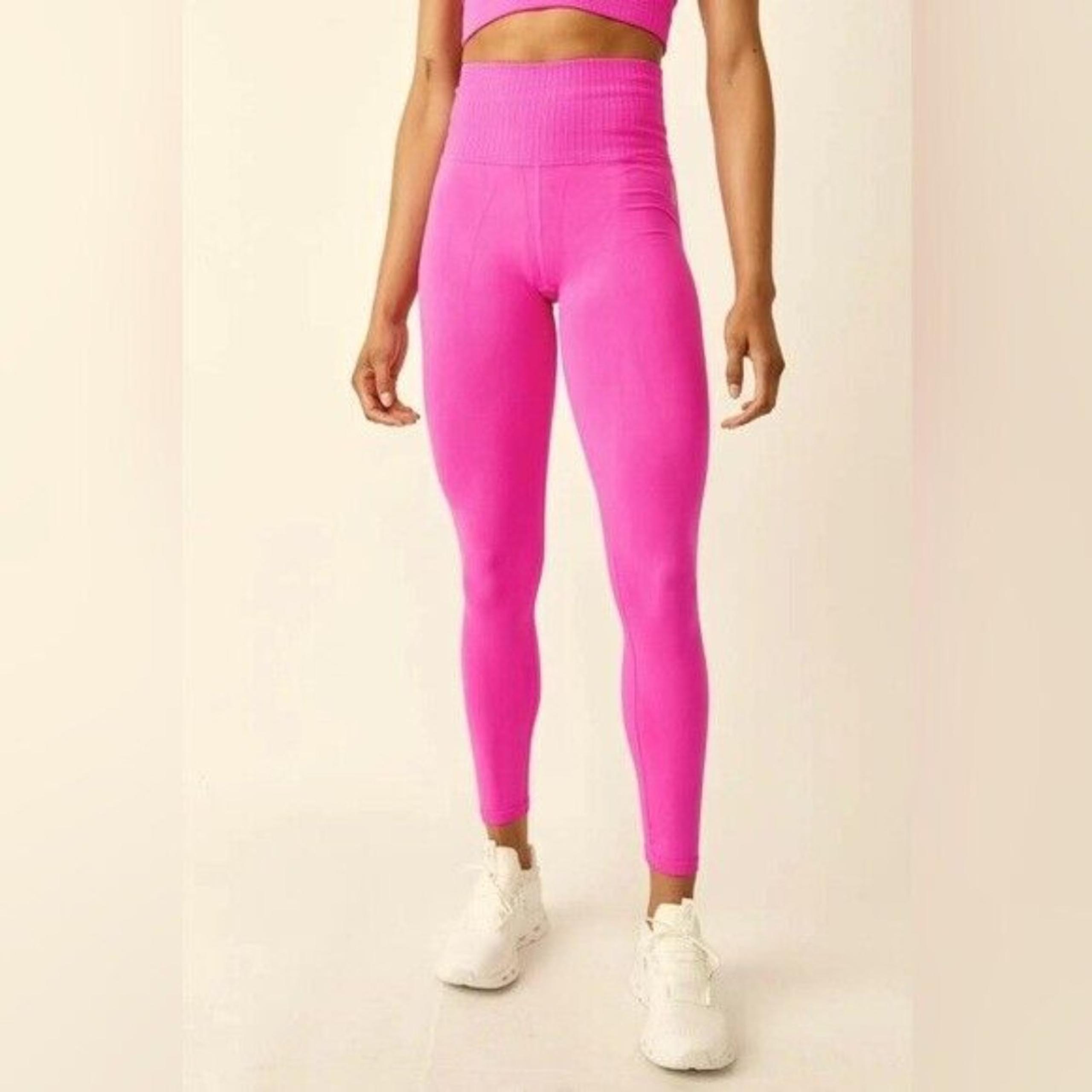 FP Movement Free People Leggings Women's Size XS Hot Pink Good Karma Leggings