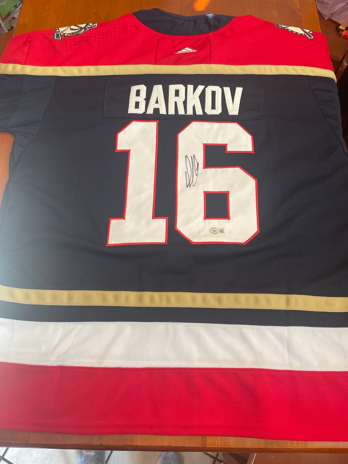 Alexander Barkov signed Jersey (Beckett) Florida panthers