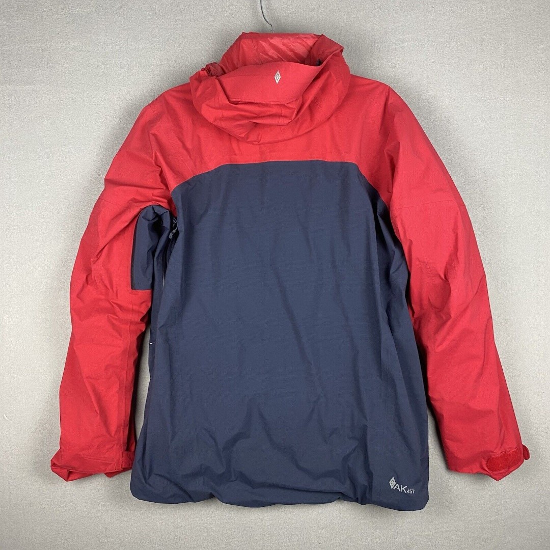 Burton AK457 Recco Down Jacket Mens Large Red Blue Gore-Tex