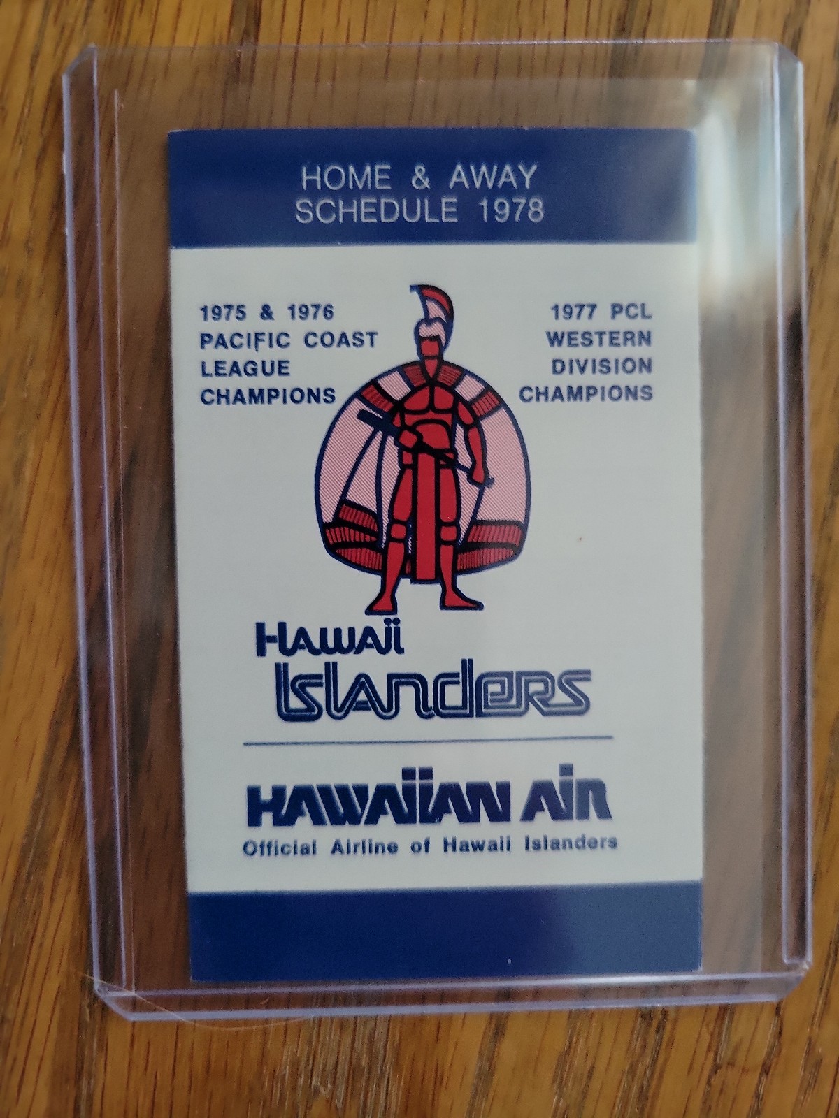 1978 Hawaii islanders Baseball Pocket Schedule