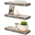 Sorbus Wall Mount Floating Shelf, Grey Wood - Rustic Farmhouse Décor 16.25 L q