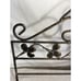 Antique-Style Hanging Plant Stand Shelf with Floral Back Panel