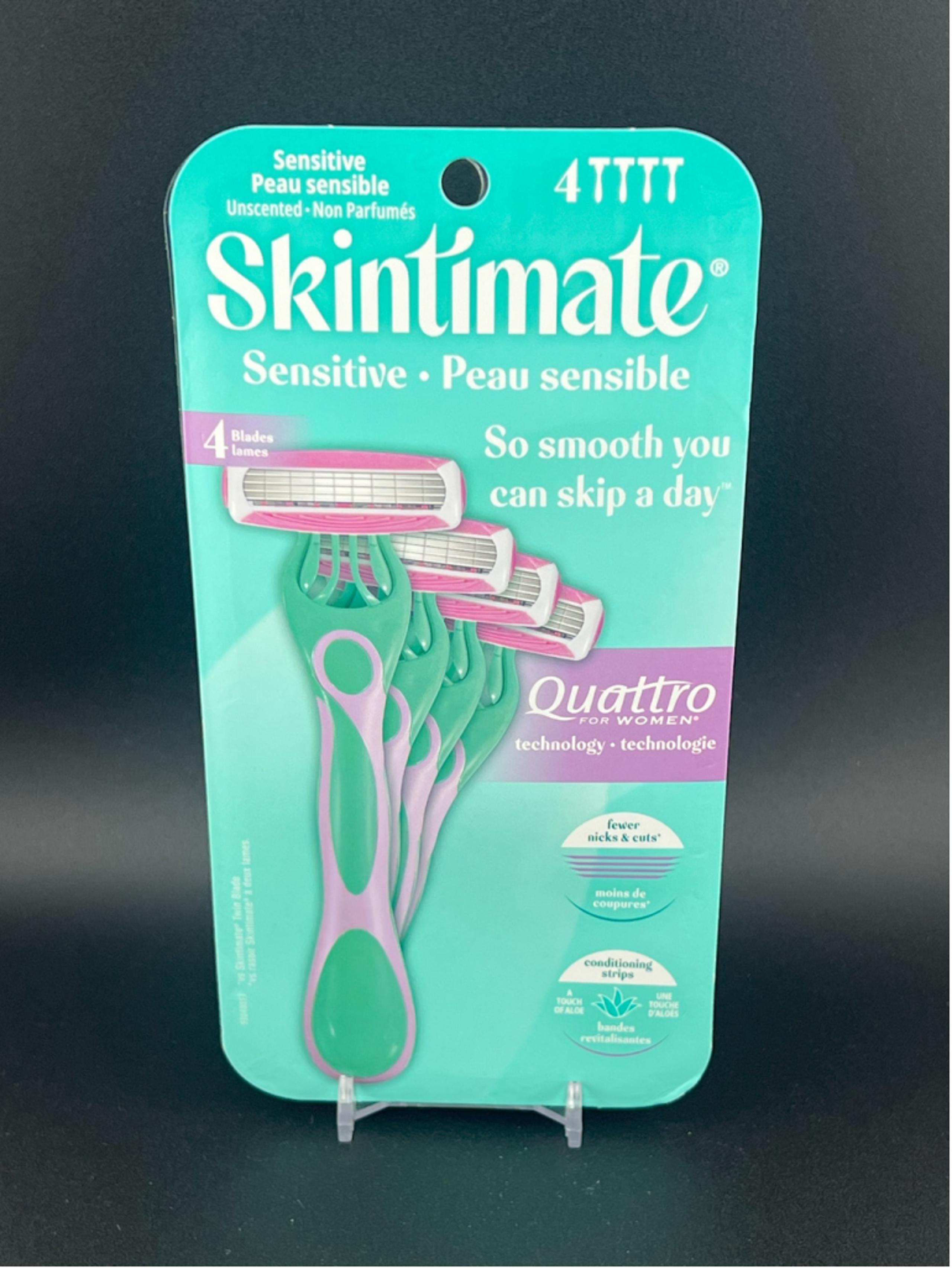 Skintimate Women's Razor Sensitive Skin 4-Blade Green/Pink