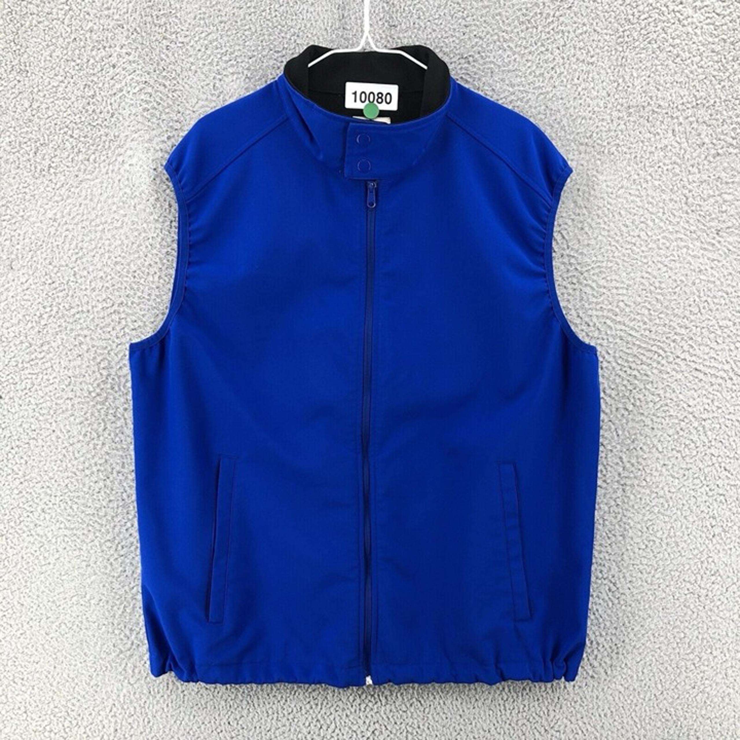 St John’s Bay Full Zip Vest Jacket Coat Snap Men’s Size XL Blue 10080