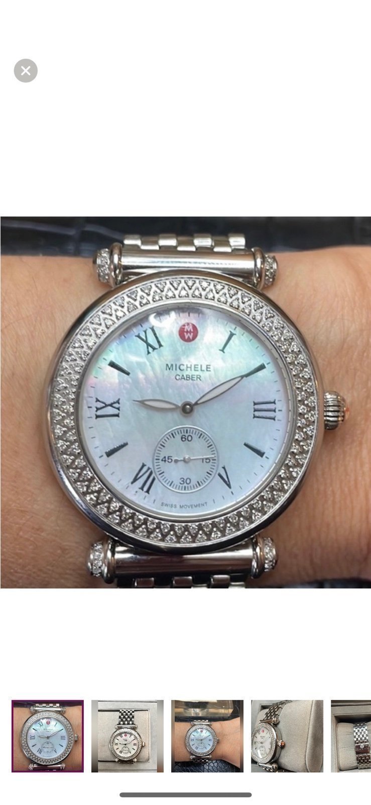 michele caber diamond watch