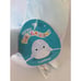 Squishmallows Laslow The Beluga Whale 8” Plush, Marbled Blue & Purple Whale, NEW
