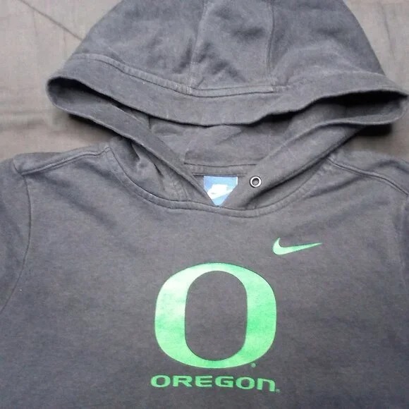 Vintage Nike Small Swoosh University of Oregon Ducks Hoodie Sweatshirt