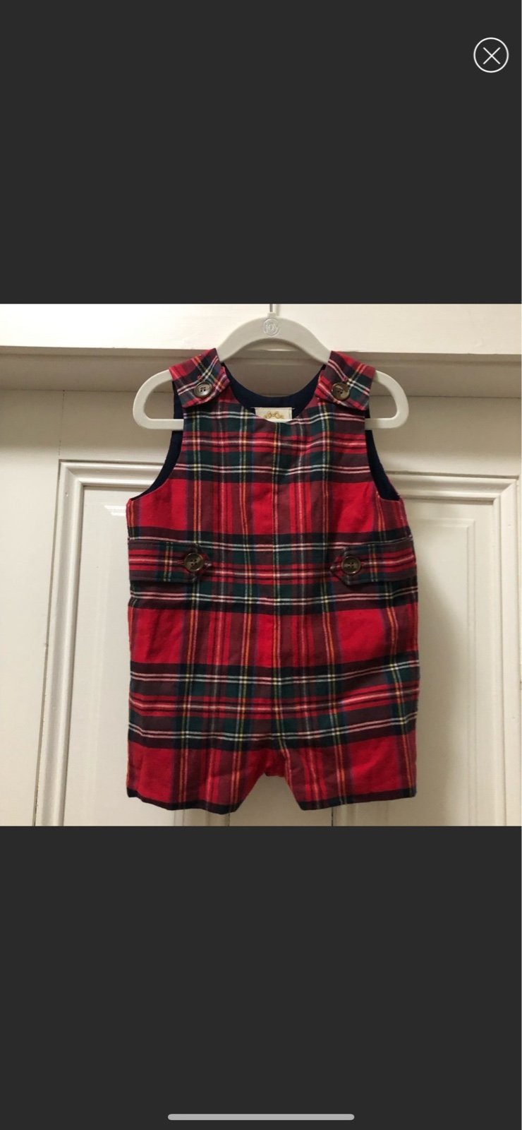 Beaufort Bonnet Plaid Shortall NWT 18-24