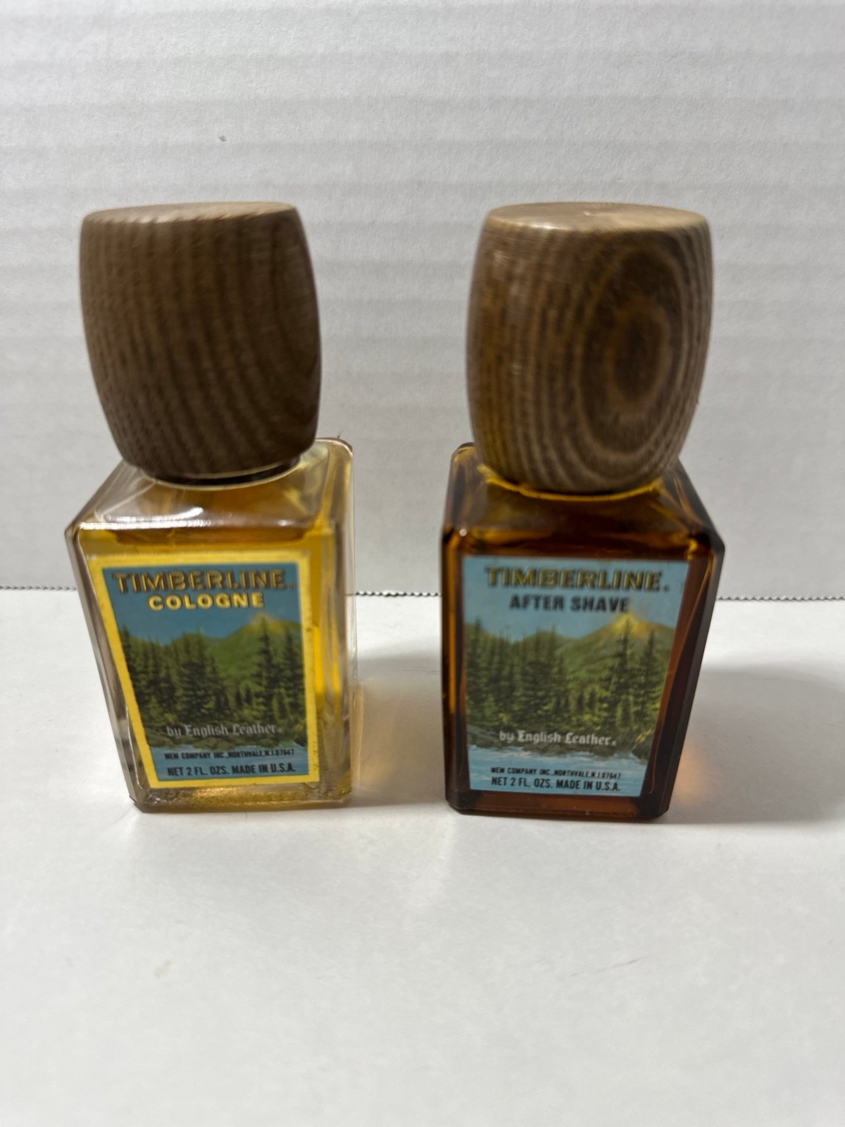 Vintage men’s Timberline cologne and after shave 2 ounces each English Leather