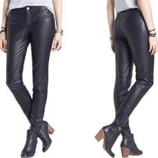 Free People Vegan Leather Moto Skinny Leg Pants