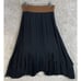 Scully Boho Western Skirt Women's Small Black Elastic Waist Tie Tiered
